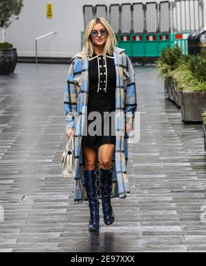 Ashley Roberts, Global Radio Studios, London, Großbritannien, 02. Februar, Foto von piQtured Stockfoto