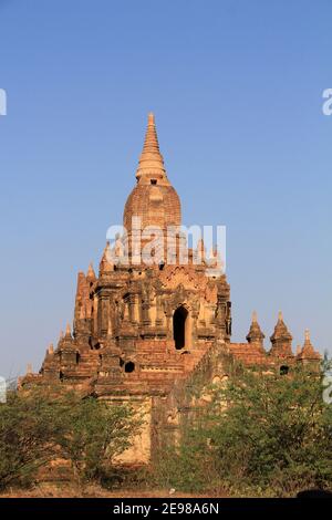 Tempel auf dem Hügel - Old Bagan Stockfoto