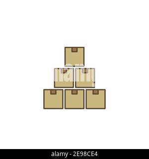 Inventar Konzept Symbol, Farbe, Linie, Kontur Vektor-Zeichen, lineare Stil Piktogramm isoliert auf weiß. Symbol, Logo-Illustration Stock Vektor