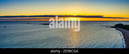 Tantallon Castle, Oxroad Bay, East Lothian, Schottland, Großbritannien Stockfoto