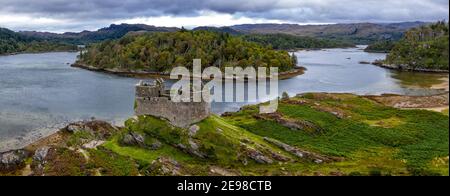 Castle Tioram, Moidart, Highlands, Schottland, Großbritannien Stockfoto