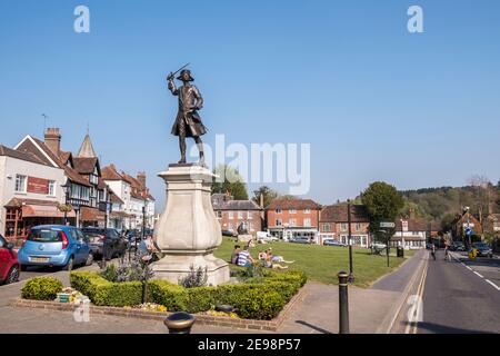 Statue des Generalmajors James Wolfe. Westerham, Kent, England, GB, Großbritannien Stockfoto