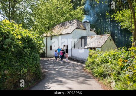 Melin Bompren, Woodenbridge Mill at St Fagans National Museum of History, Cardiff, Wales, GB, Großbritannien Stockfoto