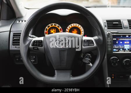 Dnipro Ukraine 25 Januar 2021 Toyota Corolla 2011 Silber Innenraum Stockfotografie Alamy