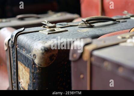 Alte Reisegepäck Stockfoto