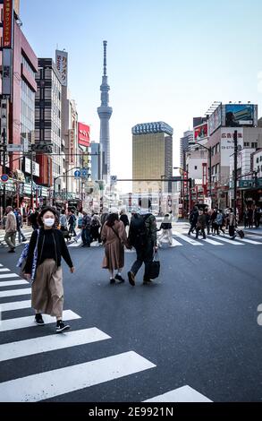 Diese Fotoserie möchte die verschiedenen Szenarien in Japan während eines zweiwöchigen Urlaubs durch die größte Insel Honshu hervorheben. Stockfoto
