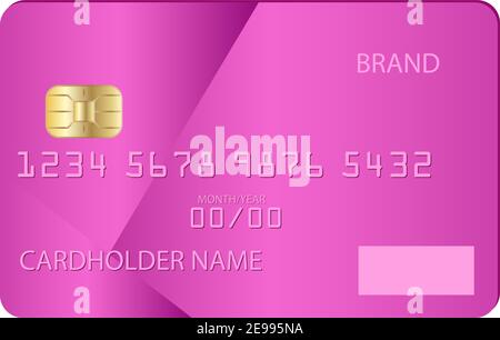 Vorlage Für Mockup-Vorlage Für Bankkreditkarten. Abbildung Mit Flachem Design. Identity Payment Technologie für Shopping, Business, Online Exchange. Realistische Farbabschrift Stock Vektor