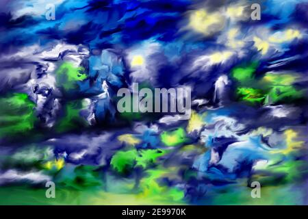 Schöne abstrakte Malerei und bunte Naturlandschaft Stockfoto