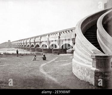 Foto aus dem späten 19. Jahrhundert - Aquädukt Ganges Canal, Indien Stockfoto