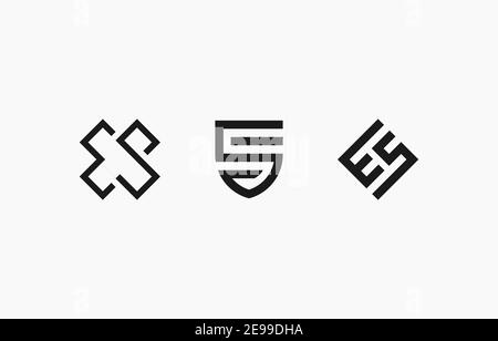 Unique Letter es Logo Vektor-Vorlage geeignet für persönliche und Unternehmensmarke Stock Vektor