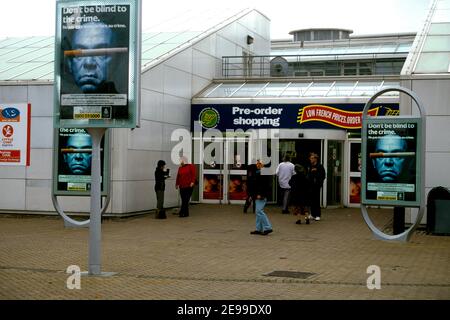 Folkestone Kent England Eingang zum Eurotunnel Stockfoto