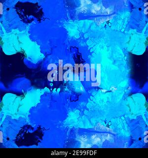 Neon abstrakte Hand gemalt nahtlose Muster, lebendige Farben, Pinsel Textur, helle Tapete, Raster Hintergrund Stockfoto