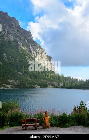 Poprader See (Popradske pleso) in der Hohen Tatra (Vysoke Tatry) der Slowakei. Stockfoto