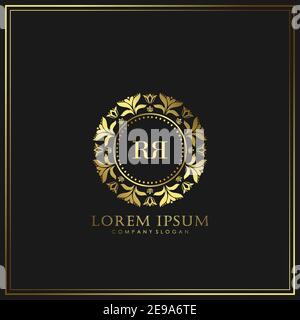 RR Initial Letter Luxury Logo Vorlage in Vektor für Restaurant, Royalty, Boutique, Cafe, Hotel, heraldic, Schmuck, Mode und andere Vektor illustrat Stock Vektor