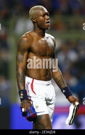 Der französische Djibril Cisse beim Internationalen Freundschaftsspiel, Frankreich gegen Dänemark im Bollaert-Stadion in Lens, Frankreich am 31. Mai 2006. Frankreich gewann 2-0. Foto von Christian Liewig/ABACAPRESS.COM Stockfoto