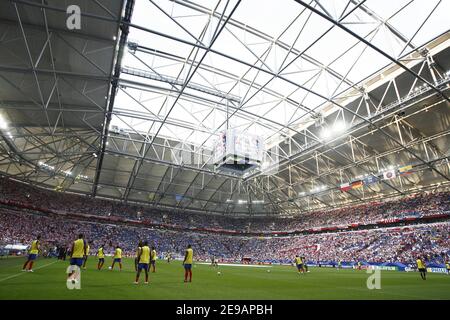 Atmosphäre während der WM 2006, Gruppe A, Polen gegen Ecuador am 9. Juni 2006 in Gelsenkirchen, Deutschland. Ecuador gewann 2-0. Foto von Christian Liewig/ABACAPRESS.COM Stockfoto