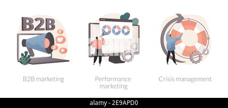 Werbung und Beratung abstrakte Konzept Vektor Illustrationen. Stock Vektor