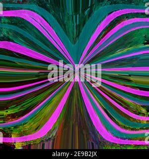 Hintergrundmuster. Abstrakte helle Acrylfarben Infinity Muster: Rosa, blau, Strauß, lila und weiß. Stockfoto