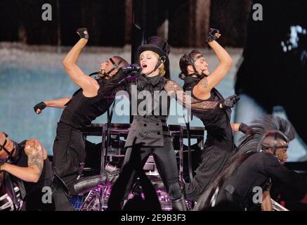 DIE US-Sängerin Madonna tritt am Mittwoch, den 28. Juni 2006, im Madison Square Garden in New York, NY, USA, auf. Foto von Gregorio Binuya/ABACAPRESS.COM Stockfoto