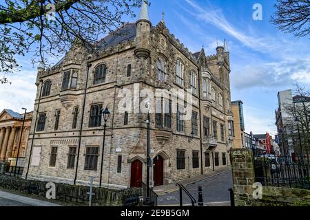 Londonderry, Nordirland. 28th. April 2016. Die Apprentice Boy's Memorial Hall und das Museum sind der Geschichte und Belagerung Londonderry gewidmet. Stockfoto