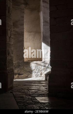 Innenraum der Kirche St. Donatus, 9th Jahrhundert vorromanische Kirche, Zadar, Dalmatien, Kroatien Stockfoto