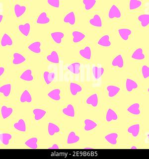 Einfache Herzen nahtlose Muster, endlose chaotische Textur aus winzigen Herzen Silhouettes.Valentines, Muttertag background.Great für Ostern, Hochzeit, Schrott Stockfoto