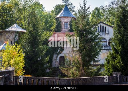 Schloss Bosiljevo, mittelalterliche Burg von Frankopan Familie und jetzt in einem Zustand der Reparatur, Karlovac County, Kroatien Stockfoto