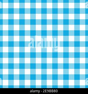 Holzfäller-Karo-Muster in blau und schwarz. Nahtloses Vektormuster. Einfaches Vintage Textil-Design. Stock Vektor