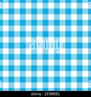 Holzfäller-Karo-Muster in blau und schwarz. Nahtloses Vektormuster. Einfaches Vintage Textil-Design. Stock Vektor