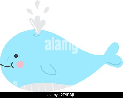 Niedliche Baby Wal Vektor Illustration Stock Vektor