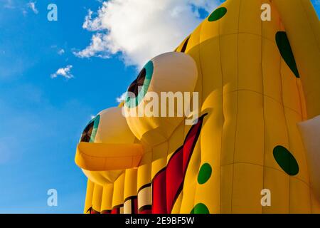 Sponge Bob Balloon beim Special Shapes Rodeo, Albuquerque International Balloon Fiesta, New Mexico, USA Stockfoto