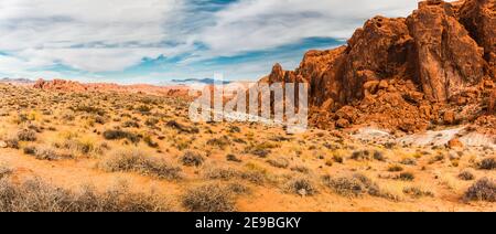 Gibralter Rock, Valley of Fire State Park, Nevada, USA Stockfoto