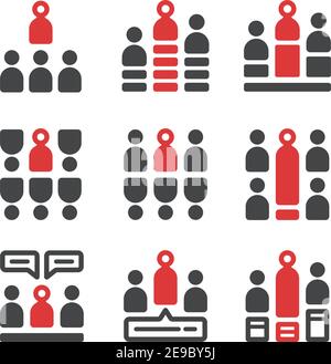 Persönliche Identität und Führung Icon Set, Vektor und Illustration Stock Vektor