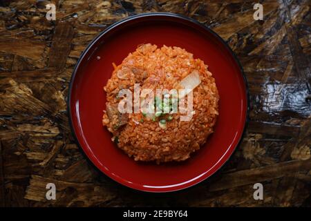 Kimchi gebratener Reis koreanisches Essen Stockfoto