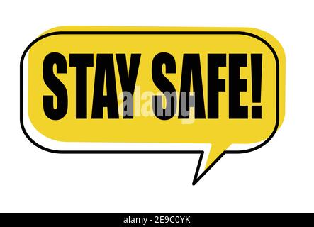 Sichere Sprechblase auf weißem Hintergrund, Vektorgrafik Stock Vektor