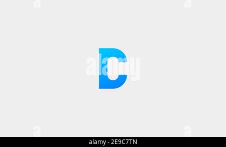 Design-Vektor mit minimalem DC-Logo Stockfoto