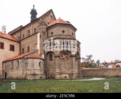 TREBIC, TSCHECHISCHE REPUBLIK - 8. November 2018: Basilika des Heiligen Procopius. UNESCO-Weltkulturerbe. Stockfoto