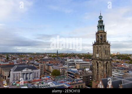 Stadtbild mit dem Martini-Turm Stockfoto