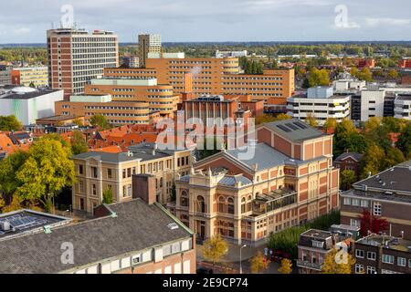 Luftbild von Groningen Stockfoto