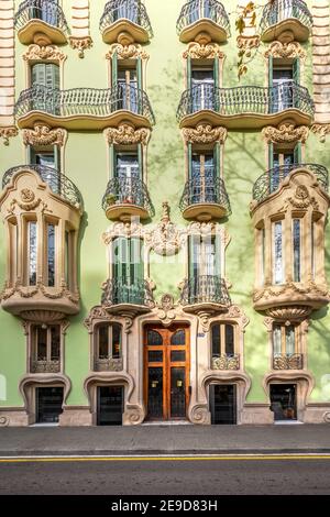 Casa Pere Brias, Barcelona, Katalonien, Spanien Stockfoto