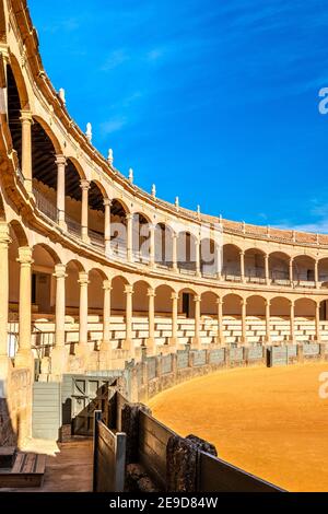 Stierkampfarena Plaza de Toros, Ronda, Andalusien, Spanien Stockfoto