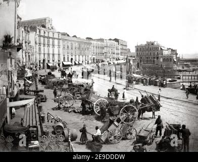 Ende 19th Jahrhundert Fotografie - Via S. Lucia Napoli, Neapel, Italien c,1880 Stockfoto