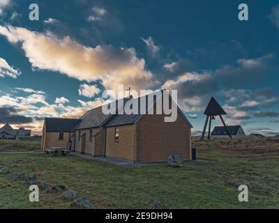 Lildstrand kleine Kirche in Thy ländlichen Dänemark Stockfoto