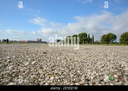 Roma, il Parco Archeologico di Centocelle ormai riversa in totale stato di abbandono. Stockfoto