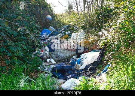 Roma, il Parco Archeologico di Centocelle ormai riversa in totale stato di abbandono. Stockfoto