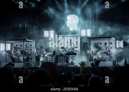 Soulwax live beim Festival 2017 in Lulworth Castle - Wareham. Stockfoto