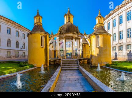 Blick auf den wunderschönen Jardim da Manga in Coimbra, Portugal Stockfoto