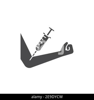 Bluttesthormone schwarzes Glyphensymbol. Medizinisches und wissenschaftliches Konzept. Labordiagnostik. Piktogramm für Web, mobile App, Promo. UI UX Design eleme Stock Vektor