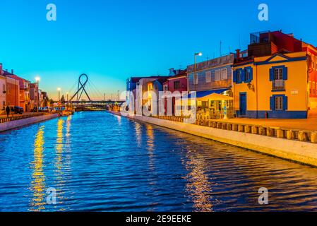 Cais dos Botiroes Kanal in Aveiro, Portugal Stockfoto