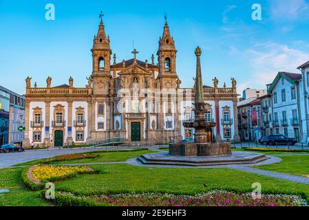 Blick auf die Kirche von Sao Marcos in Braga, Portugal Stockfoto